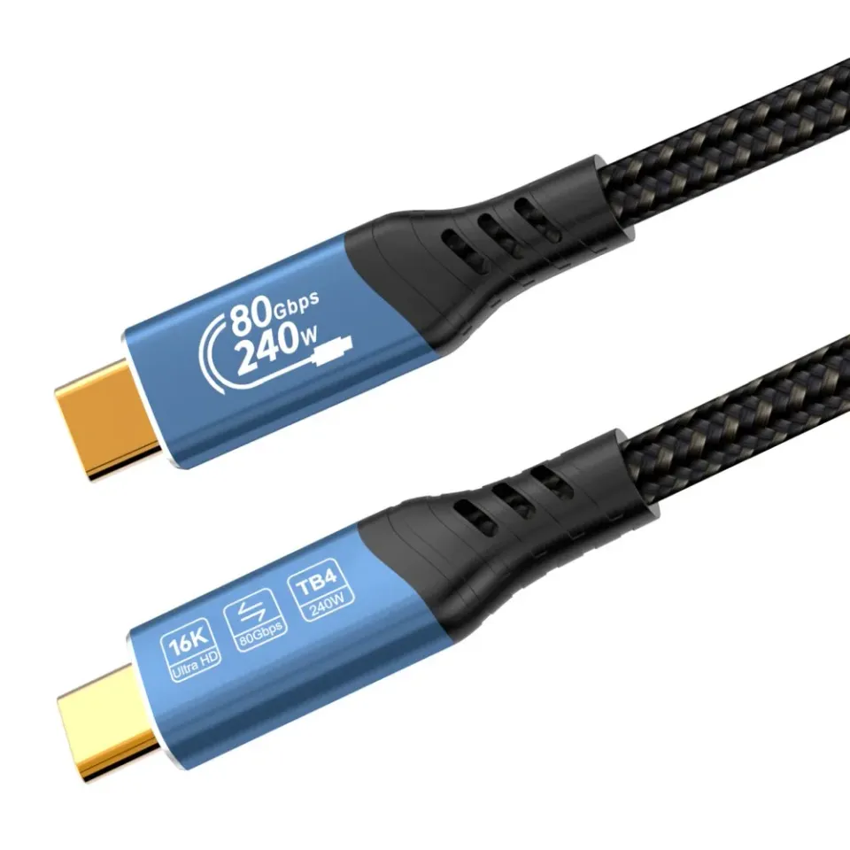 PremiumCord USB4 Version2.0 80Gbps 16K@60Hz 240W Thunderbolt 3 a 4 kabel 1m