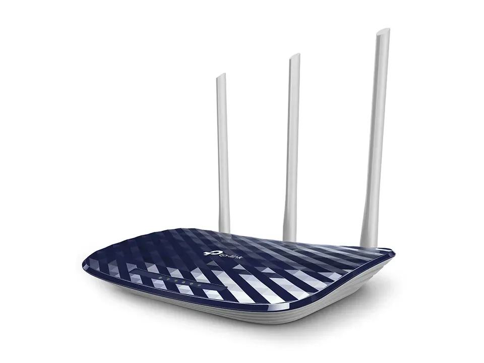 TP-LINK Archer C20 wifi AP/router AC750, 4xLAN, 1xWAN, (2,4GHz, 5GHz, ac) 300 + 433Mbit, 3x fix anténa