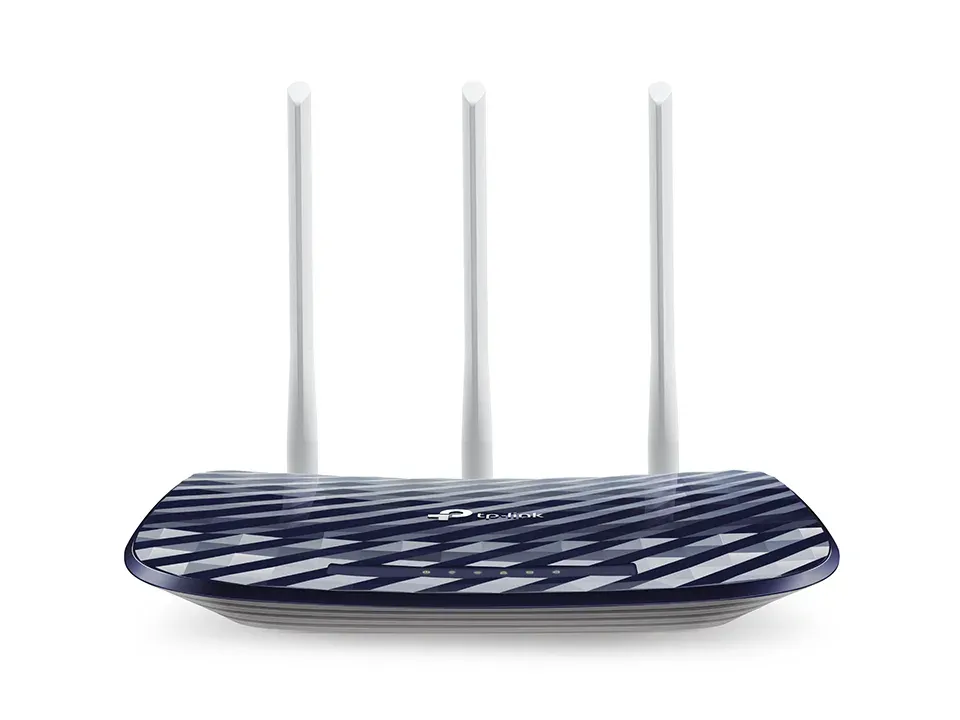 TP-LINK Archer C20 wifi AP/router AC750, 4xLAN, 1xWAN, (2,4GHz, 5GHz, ac) 300 + 433Mbit, 3x fix anténa