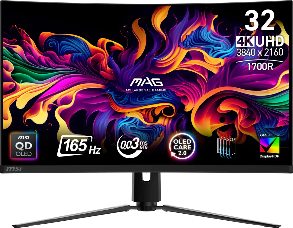 MSI MAG 321CUP QD-OLED Gaming monitor 31,5" QD-OLED zakřivený/UHD/165Hz/0,03ms/2