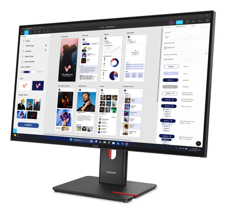 Lenovo LCD T32ud-40 31,5" IPS/3840x2160/6ms/350nits/3xUSB-C/3xUSB-A/HDMI/DP/RJ45