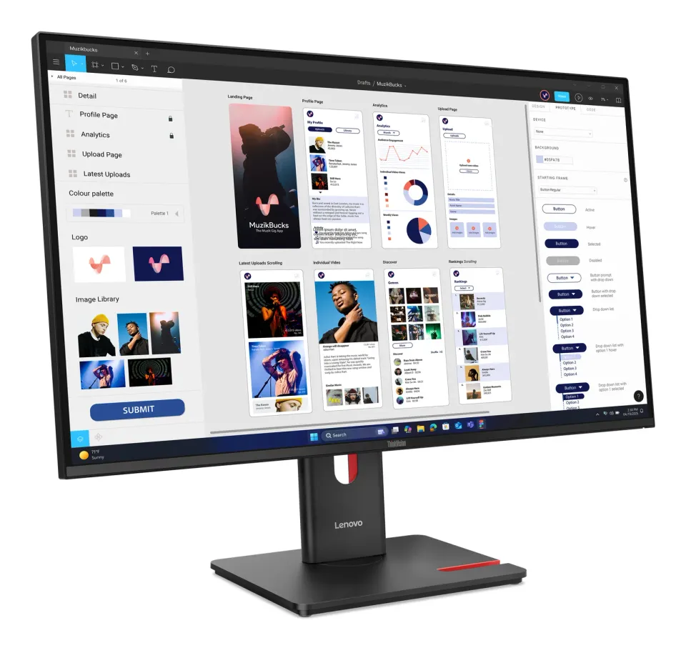 Lenovo LCD T32ud-40 31,5" IPS/3840x2160/6ms/350nits/3xUSB-C/3xUSB-A/HDMI/DP/RJ45