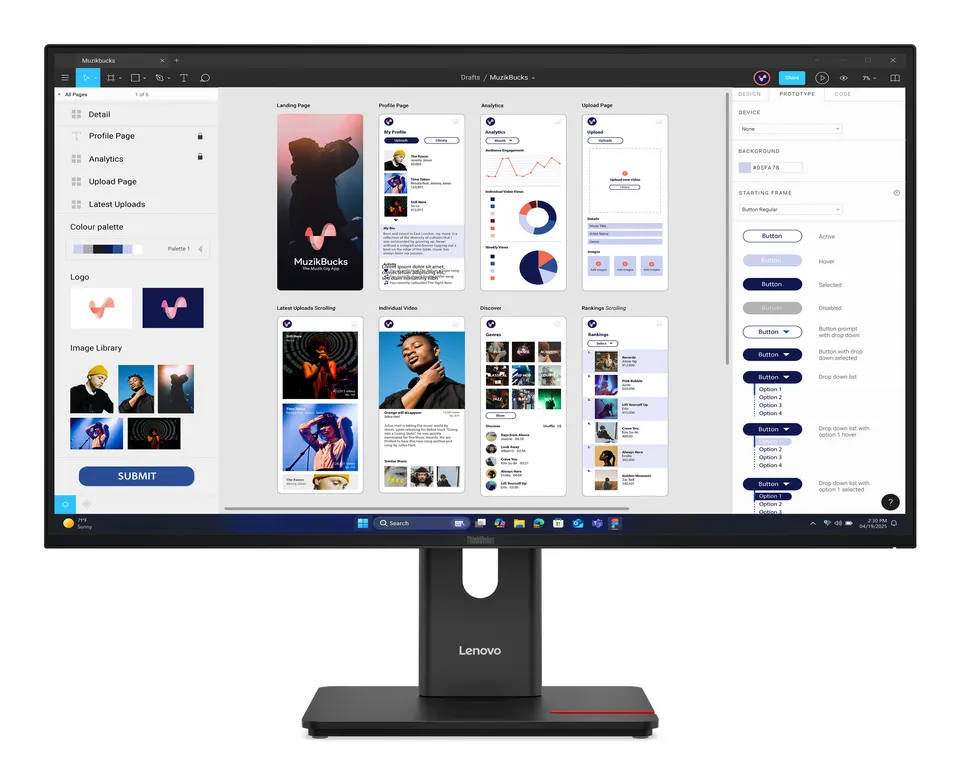 Lenovo LCD T32ud-40 31,5" IPS/3840x2160/6ms/350nits/3xUSB-C/3xUSB-A/HDMI/DP/RJ45
