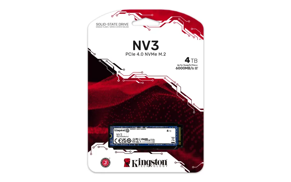 Kingston Flash SSD 4000G NV3 M.2 2280 PCIe 4.0 NVMe SSD