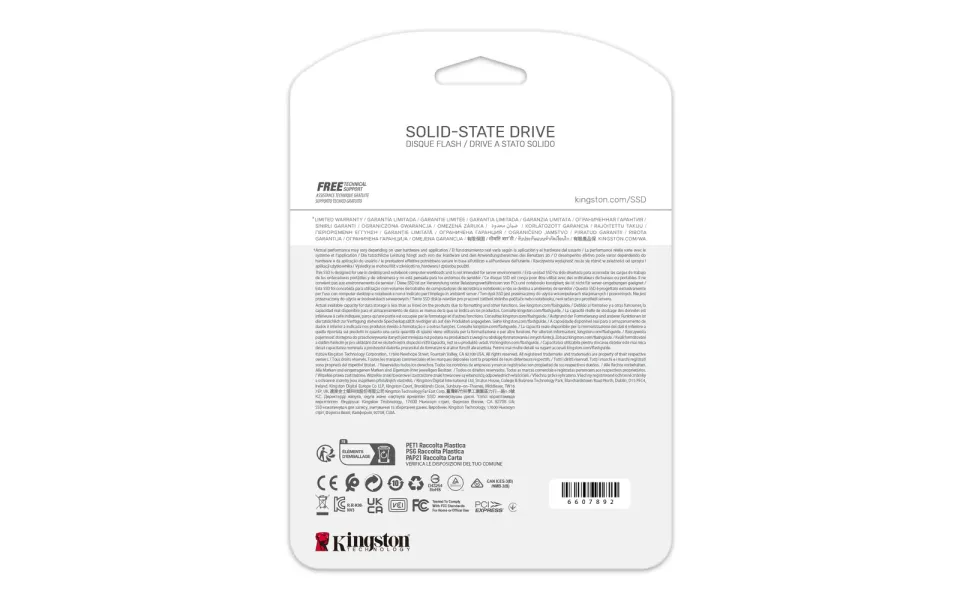 Kingston Flash SSD 4000G NV3 M.2 2280 PCIe 4.0 NVMe SSD