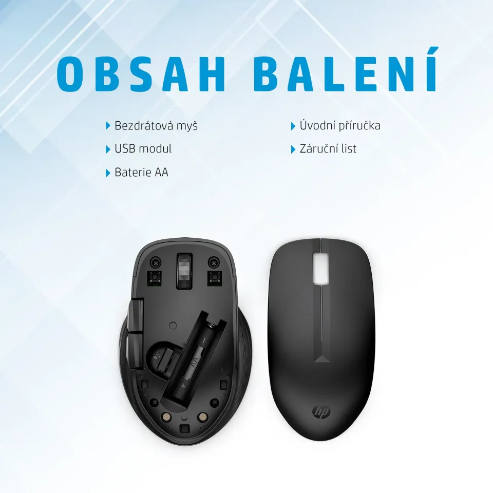 HP myš - 435 Multi-Device Mouse, Wireless (BT + WiFi USB dongle)