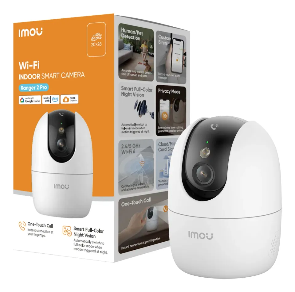 Imou IP kamera Ranger 2 PRO 8MP/ vnitřní/ Wi-Fi/ 8Mpix/ objektiv 3,6mm/ 8x dig. zoom/ H.265/ Onvif/ IR až 20m/ CZ app