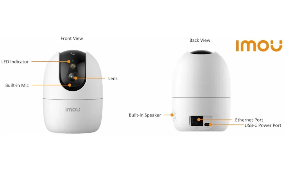 Imou IP kamera Ranger 2 PRO 8MP/ vnitřní/ Wi-Fi/ 8Mpix/ objektiv 3,6mm/ 8x dig. zoom/ H.265/ Onvif/ IR až 20m/ CZ app