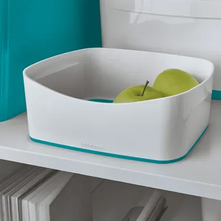LEITZ Stolní box MyBox, bílá/ledově modrá