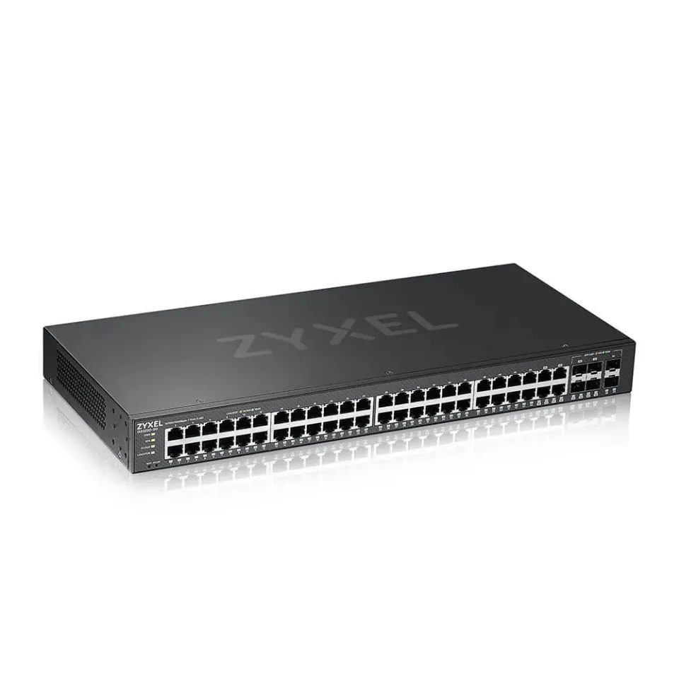 Zyxel GS2220-50 50-port L2 Managed Gigabit Switch, 44x gigabit RJ45, 4x gigabit RJ45/SFP, 2x gigabit SFP