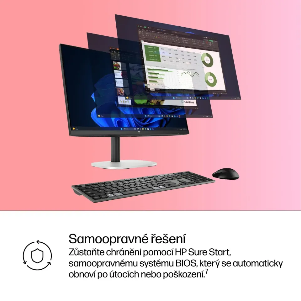 HP AIO ProStudio 4 G1i 23.8 NT AI,Ultra 7 265T,24GB,1TB,UHD(Arc)4Xe LPG,WiFi 7+BT,kl.a myš,5MP+IR,HDMI+HDMI IN,Win11Pro