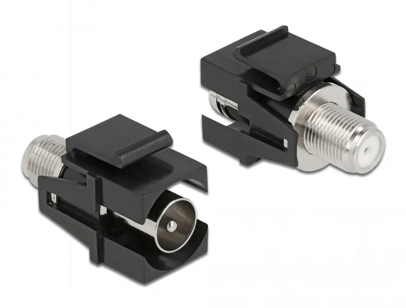 Delock Keystone modul IEC samec > F samice černá (86856)