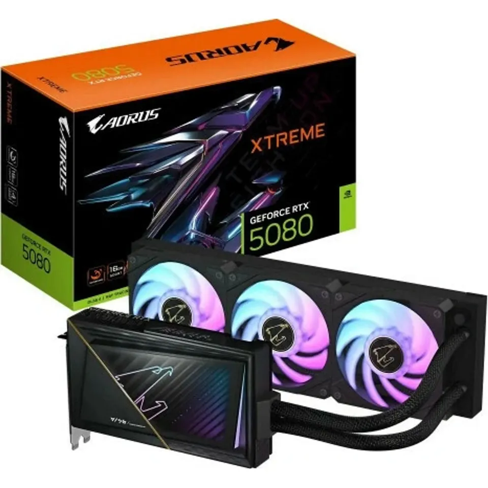 GIGABYTE AORUS GeForce RTX 5080 XTREME WATERFORCE WB 16G