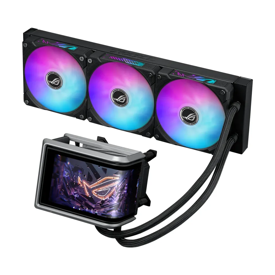 ASUS vodní chladič CPU AIO ROG RYUO IV 360 ARGB, 3x120mm, LGA1851, AM5, černá
