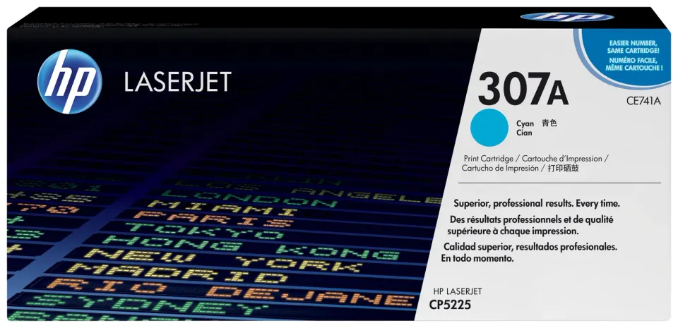 HP CE741A modrý toner cyan 7300 stran (CLJ CP5225)