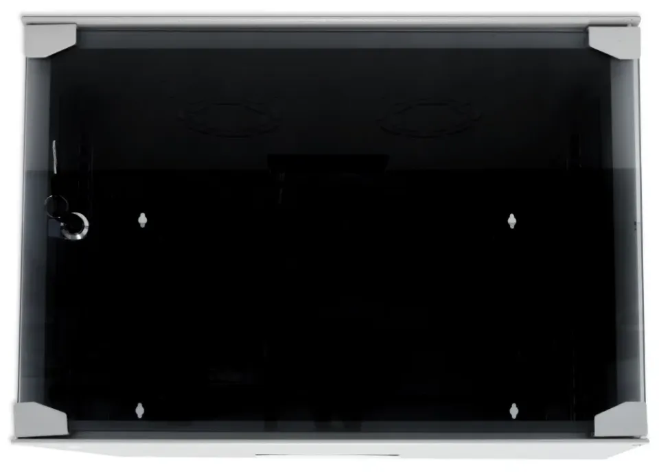 XtendLan 19" nástěnný rozvaděč 7U 520x400, nosnost 35 kg, skleněné kouřové dveře, svařovaný, šedý