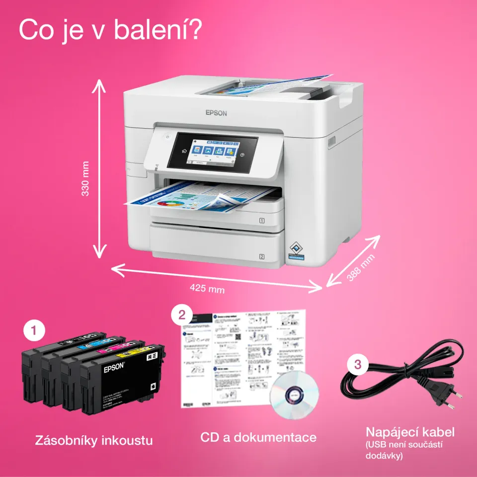 EPSON WorkForce Pro WF-C4810DTWF MFC/A4/36ppm/USB/LAN/WiFi/LCD/ADF/Duplex