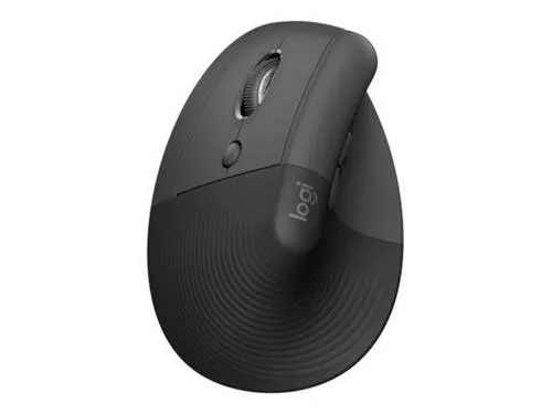 LOGITECH myš Lift Vertical Ergonomic Mouse - Grafitová, 400-4000dpi, 6 tlačítek, bluetooth, logitech bolt