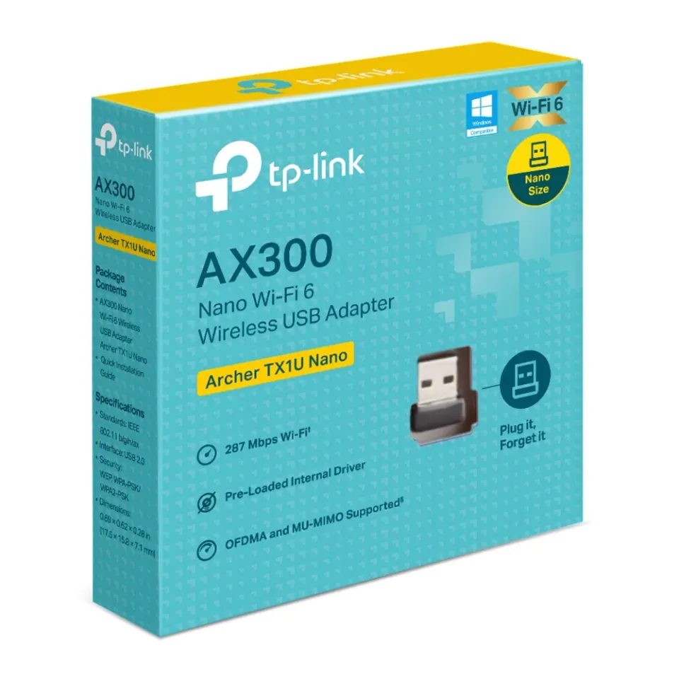 TP-LINK Archer TX1U Nano Bezdrátový Wi-Fi 6 USB nano adaptér