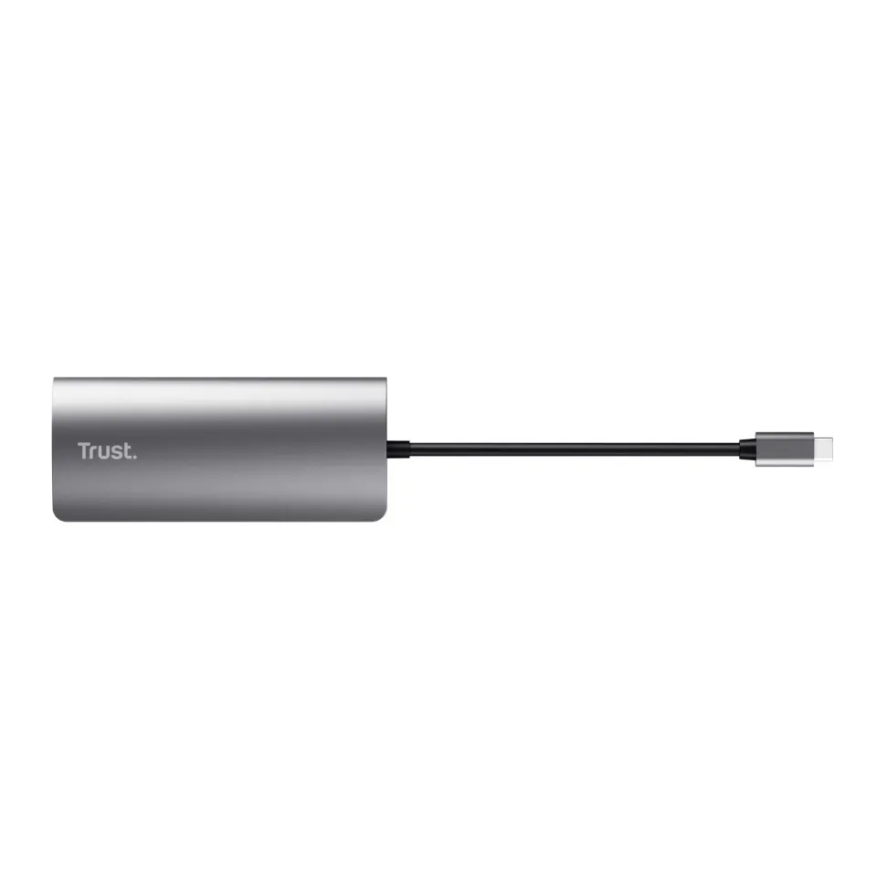 TRUST Dokovací stanice DALYX USB-C 7v1, 1xHDMI, 1xUSB-C, 2xUSB, 1x RJ45, šedá