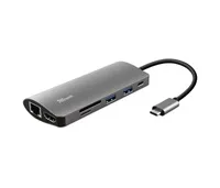 TRUST Dokovací stanice DALYX USB-C 7v1, 1xHDMI, 1xUSB-C, 2xUSB, 1x RJ45, šedá