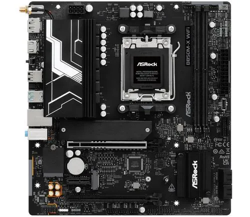 ASROCK B850M-X WIFI R2.0 (AM5, amd B850, 2xDDR5, PCIE 5.0, HDMI, 4xSATA3 +2xM.2, USB3.2 G2, GLAN 2,5G, mATX)