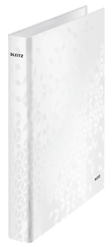LEITZ Kroužkový pořadač WOW, A4+, 4DR/25mm, perleťová bílá
