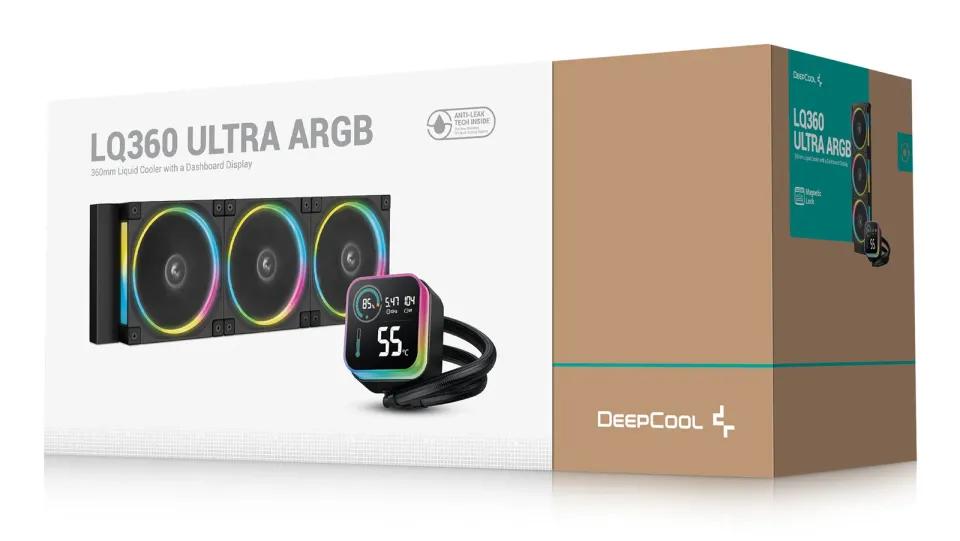 DEEPCOOL Vodní chladič LQ360 ULTRA , ARGB, 3x 120mm, AM5, LGA1851, černá