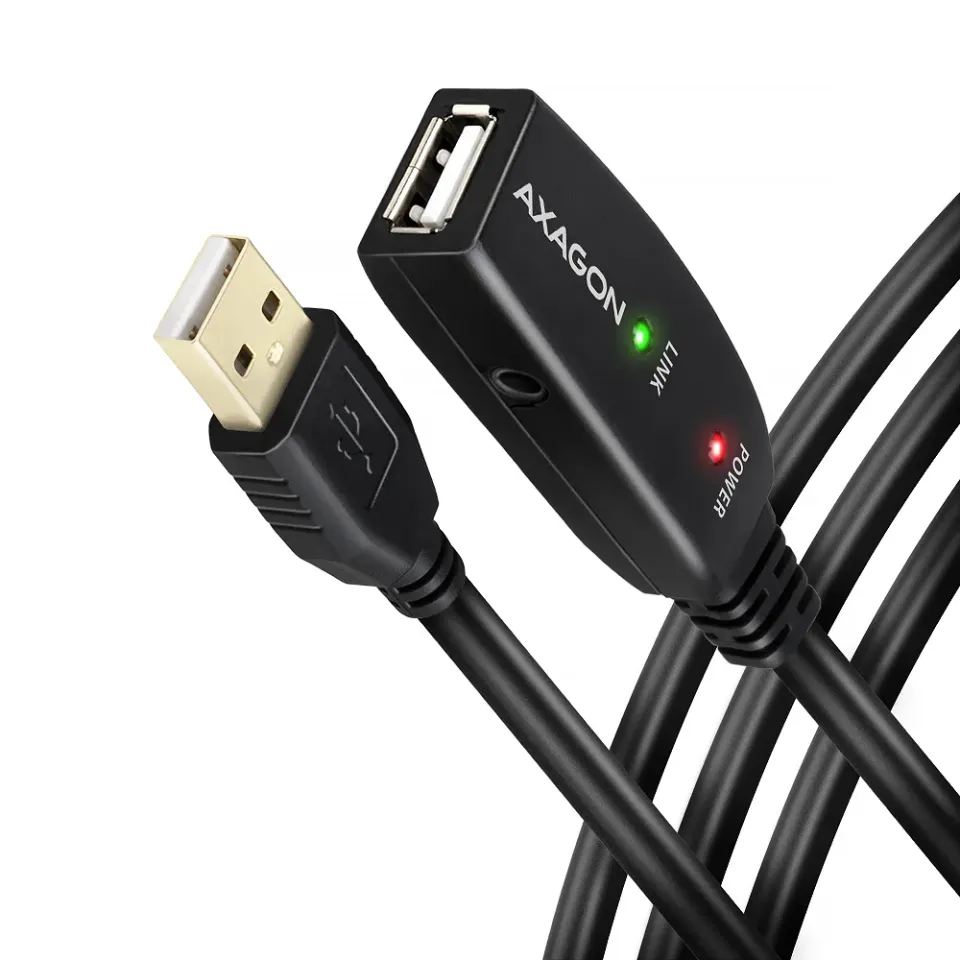 AXAGON ADR-215, USB2.0 aktivní prodlužovací / repeater kabel, 15m