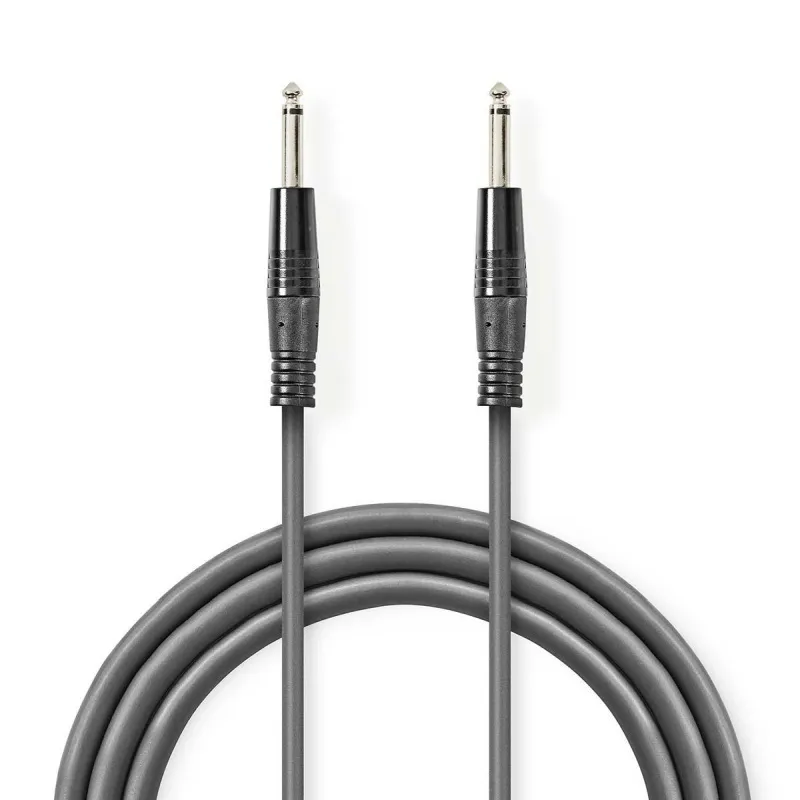 Nedis COTH23050GY30 - Monofonní Kabel k Reproduktoru | 6,35mm Zástrčka – 6,35mm