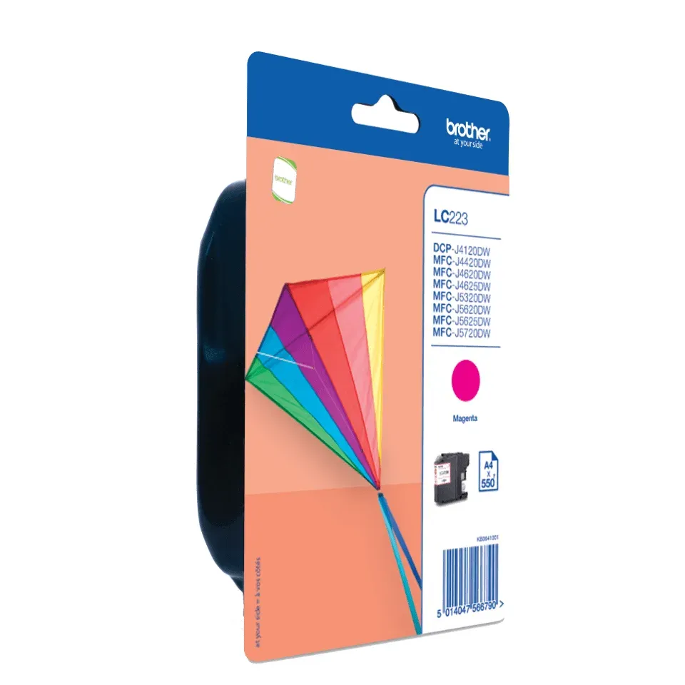 Brother LC-223M (inkoust magenta,600 str.@ 5% draft)