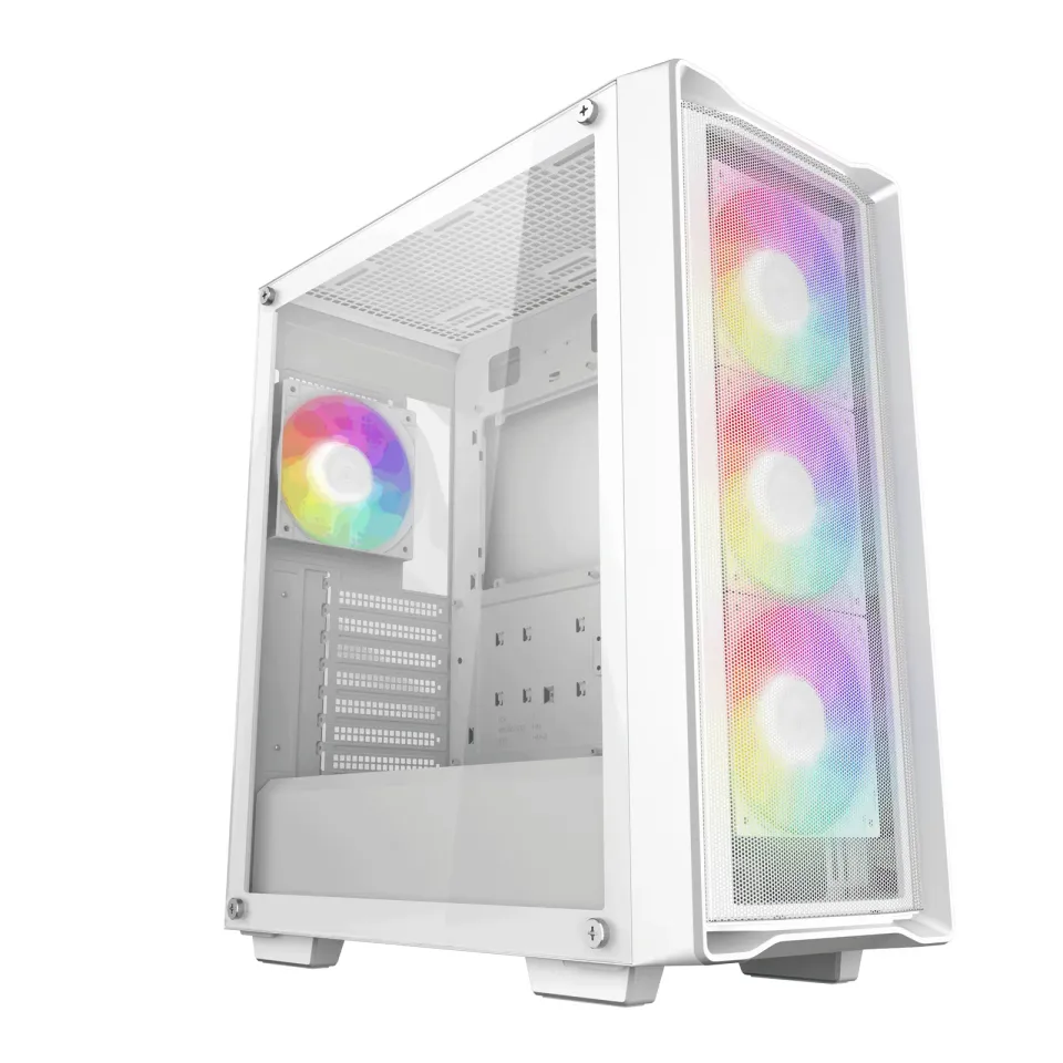 DEEPCOOL Case CC560 MESH V2 WH, ATX, ARGB, Průhledná bočnice, 4x120mm Fan, bílá