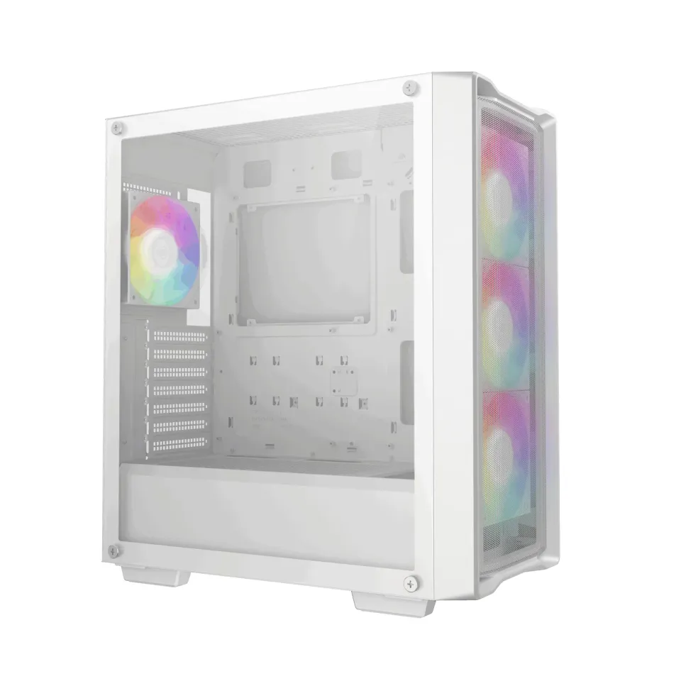 DEEPCOOL Case CC560 MESH V2 WH, ATX, ARGB, Průhledná bočnice, 4x120mm Fan, bílá