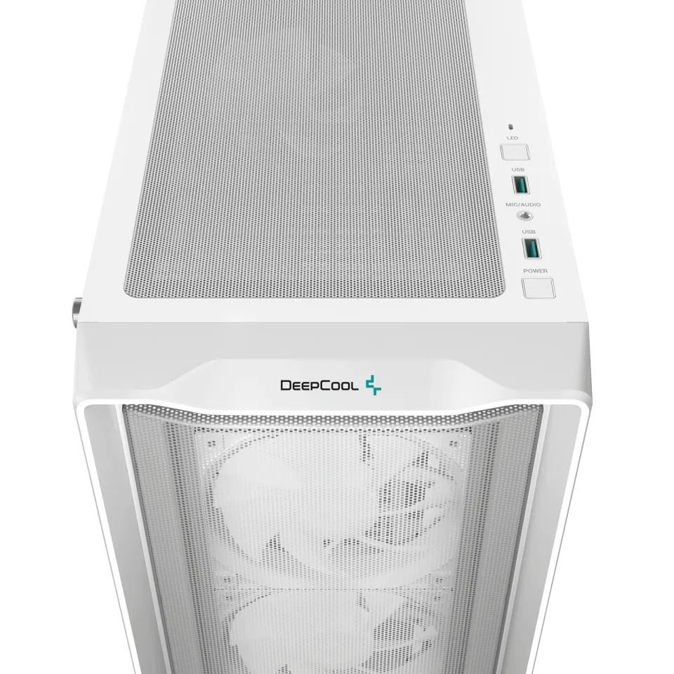 DEEPCOOL Case CC560 MESH V2 WH, ATX, ARGB, Průhledná bočnice, 4x120mm Fan, bílá