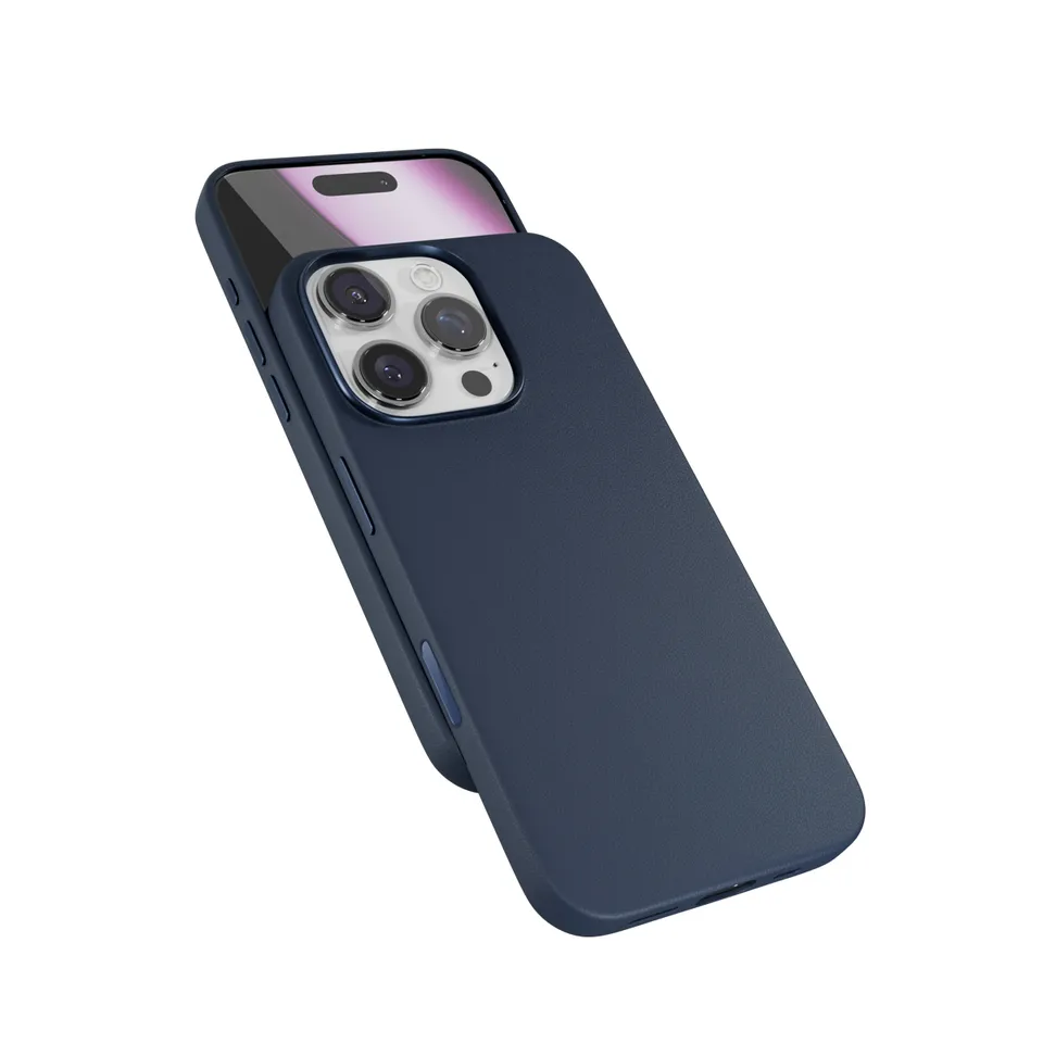 Epico Mag+ kožený kryt iPhone 16 Pro Max - modrá