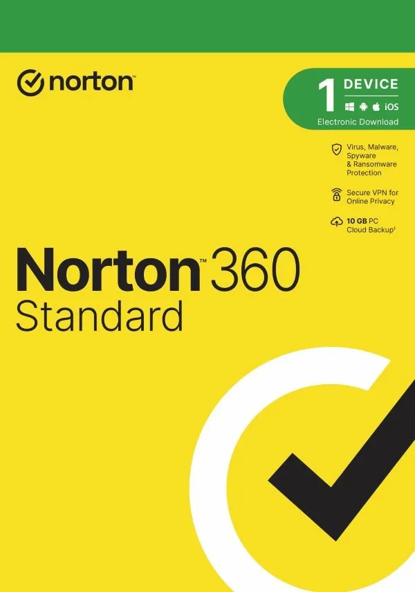 NORTON 360 STANDARD 10GB 1 uživatel na 1 zařízení na 2 roky