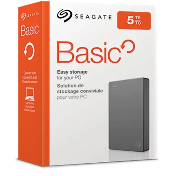 Seagate Basic, 5TB externí HDD, 2.5", USB 3.0, černý