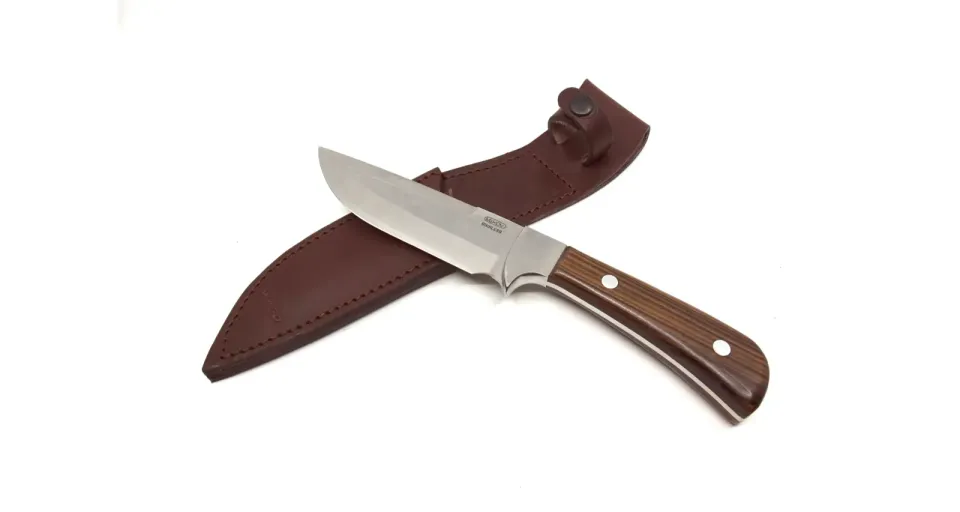Lovecký nůž LES široký - 398 materiál držadla - střenky dřevo