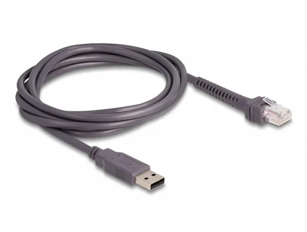 Delock Kabel z rozhraní RJ50 na USB 2.0 Typu-A ke čtečce čárových kódů, 2 m