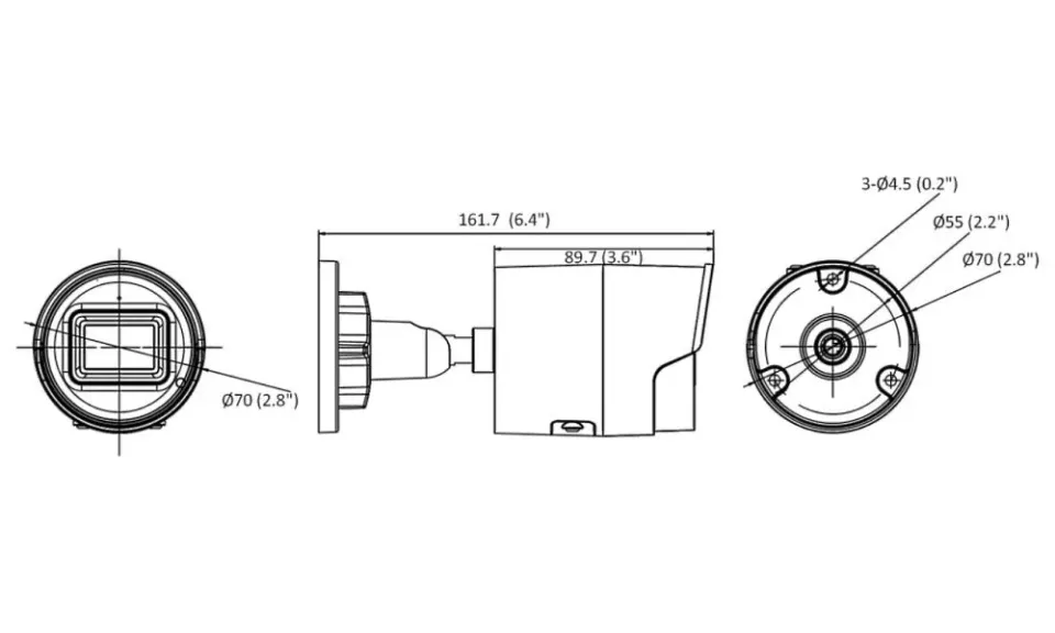 Hikvision DS-2CD2083G2-IU(2.8mm)(BLACK) - 8MPix IP Bullet kamera; IR 40m, mikrofon, IP67, černá