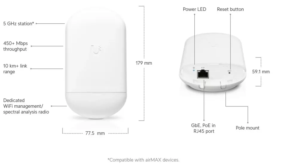 UBIQUITI NanoStation AC 5AC Loco (Loco5AC)