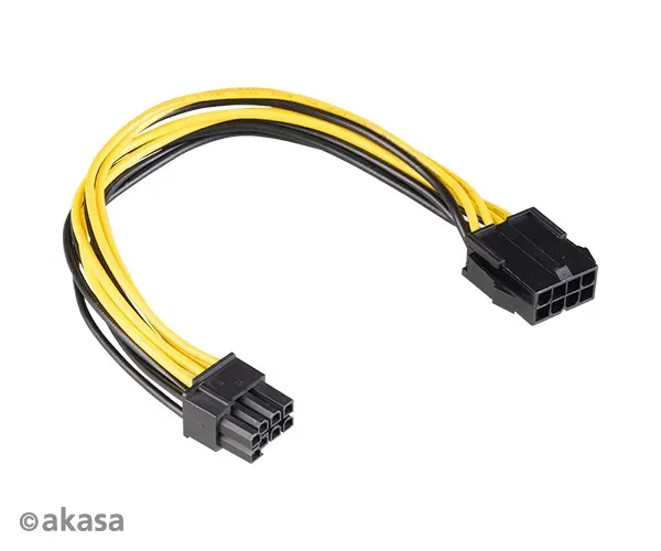 AKASA - 12V ATX 8-Pin na PCIe 6+2 pin adaptér