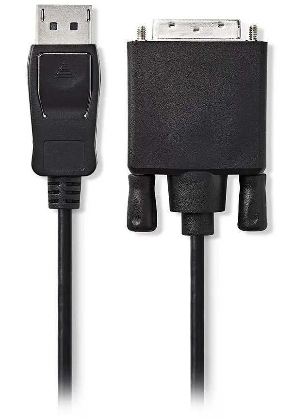 NEDIS kabel DisplayPort - DVI/ zástrčka DisplayPort - 24+1pinová zástrčka DVI-D/ černý/ bulk/ 2m