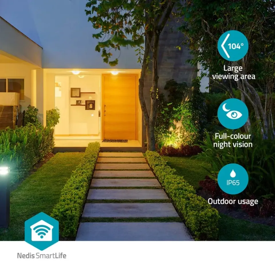 Nedis WIFICO22CWT - SmartLife Venkovní Kamera | Wi-Fi | Full HD 1296p | IP65 | C