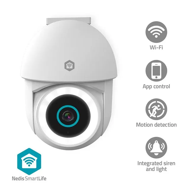 Nedis WIFICO22CWT - SmartLife Venkovní Kamera | Wi-Fi | Full HD 1296p | IP65 | C