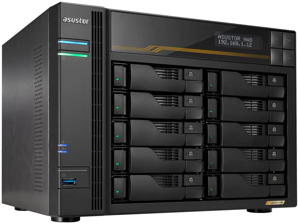 Asustor Lockerstor 10 Gen3 AS6810T 10x 2,5"/3,5" SATA III/ 16GB RAM/ Dual 10GbE Ports/ Dual 5GbE Ports/ 4x M.2 SSD