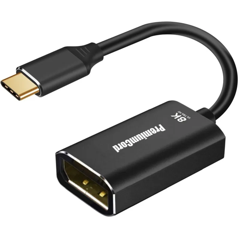PremiumCord adaptér USB-C na DisplayPort DP1.4 8K@60Hz a 4k@120Hz (ku31dp10)