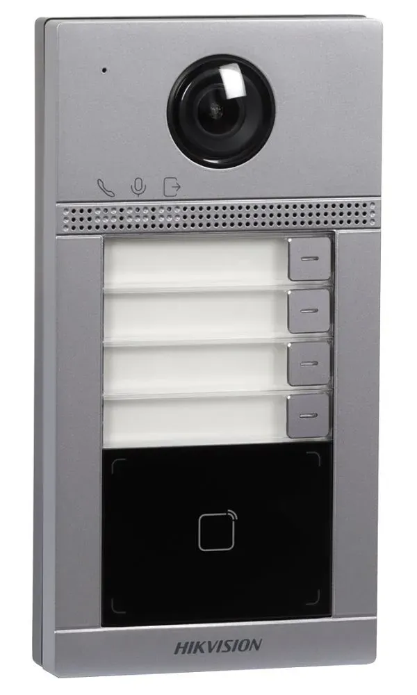 Hikvision DS-KV8413-WME1(C) - IP dveřní interkom, 4-tlačítkový, čtečka karet, 2MPx kamera, WiFi