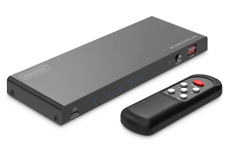 DIGITUS 8K HDMI Switch, 4x1, 8K/60Hz (4:4:4)