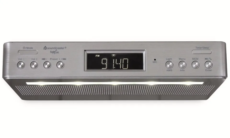Soundmaster UR2045SI kuchyňské rádio s DAB+ / RDS / BT/ Duální alarm/ časovač / stříbrný